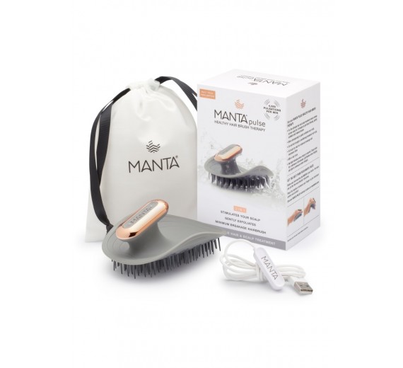 Manta Pulse Healthy Hair Brush Therapy - Grå