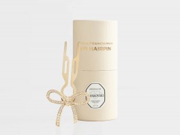 FionaFranchimonNo1HairpinRibbonMedSwarovskikrystallerGyldenguldfinish1stkisken94cmLIMITEDEDITION-20