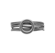 Dansk Copenhagen Tatiana Læder Ring Rhodium str.M