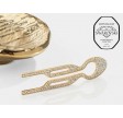 Fiona Franchimon No 1 Hairpin – Med Swarovski krystaller - Gylden, 1 stk. i æsken
